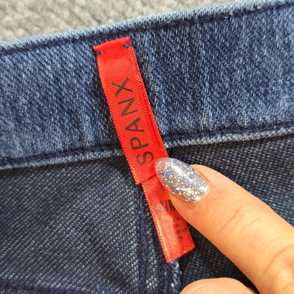 Spanx Ready To Wow Denim Skinny Jeggings High Rise Indigo Wash Md. - Picture 2 of 10